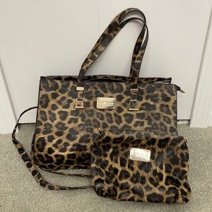 bebe Large Leopard Satchel